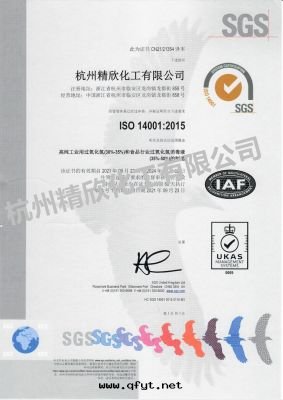 Environmental System Certification Certificate